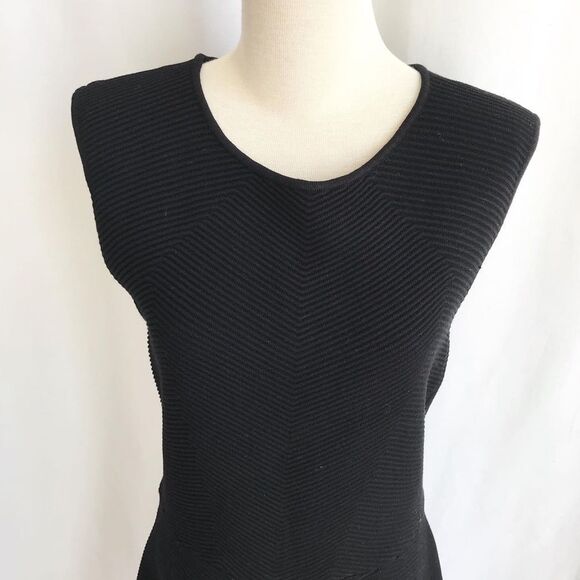 Rebecca Minkoff black ribbed texture dress Size L - Picture 2 of 10